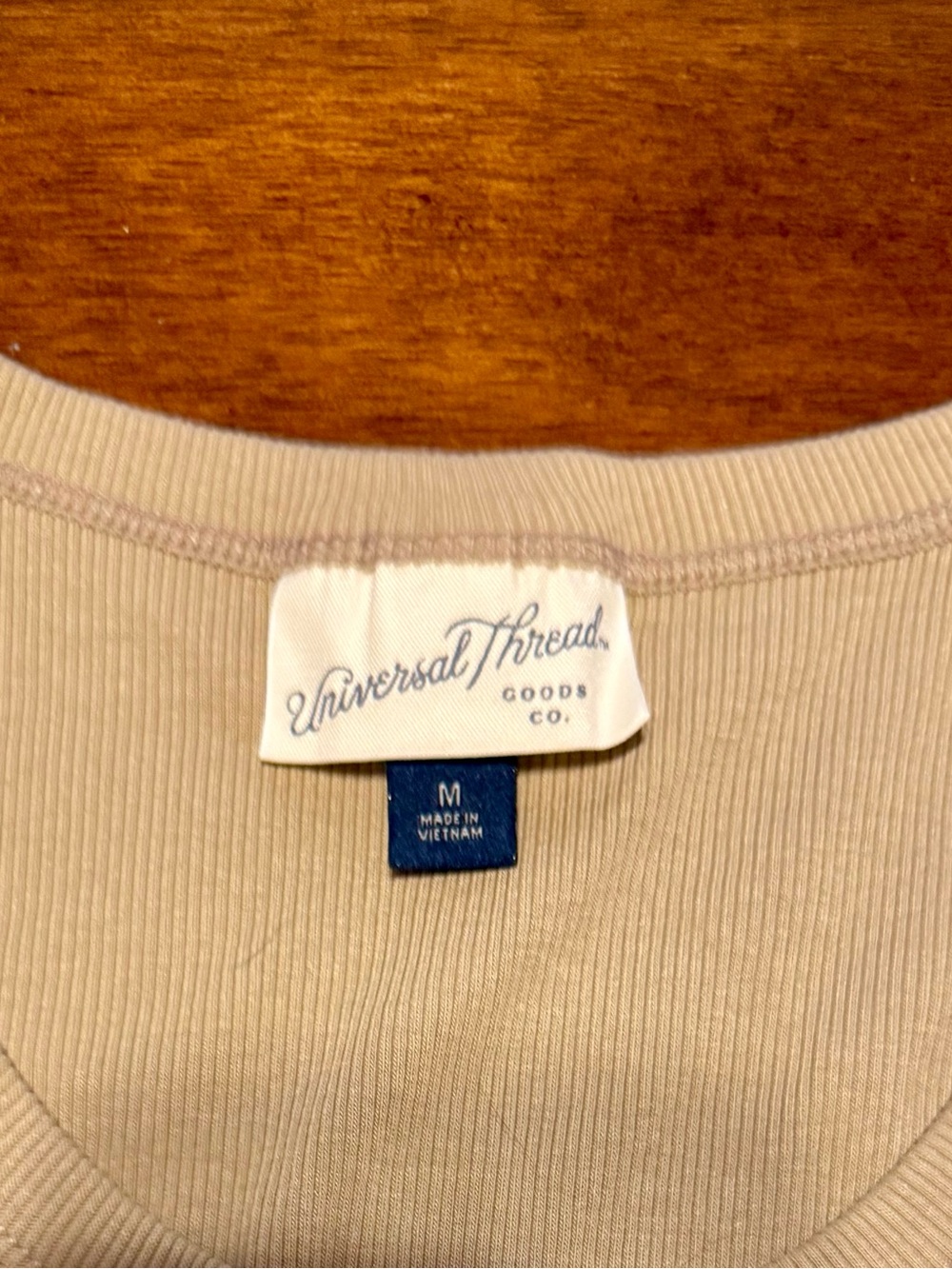 Universal Thread Ribbed Tank Top in Beige - Picture 3 of 4
